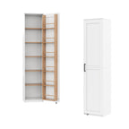 Armario de cocina, armario alto de almacenamiento con soportes para puertas y baldas ajustables, armario de provisiones para el salón, comedor y baño, 40 × 40× 183 cm
