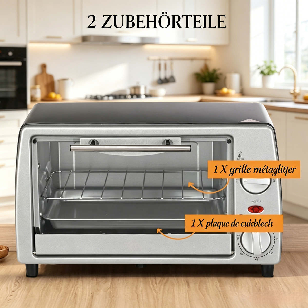 Horno de mesa compacto, Mini horno, Horno de cocina práctico (solo con horno de mesa)