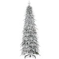 Árbol de Navidad artificial de 180 cm, árbol de Navidad realista con 600 ramas densas, nieve artificial y apertura automática