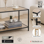 Meble Kit Coffee Table with 2 Shelves