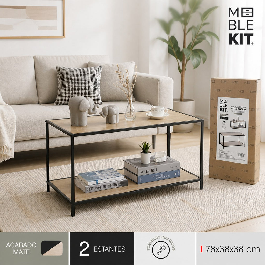 Meble Kit Coffee Table with 2 Shelves