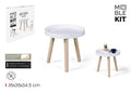Meble Kit Round Auxiliary Table, White Matt Finish product images and lifestyle scenes