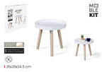 Meble Kit Round Auxiliary Table, White Matt Finish product images and lifestyle scenes