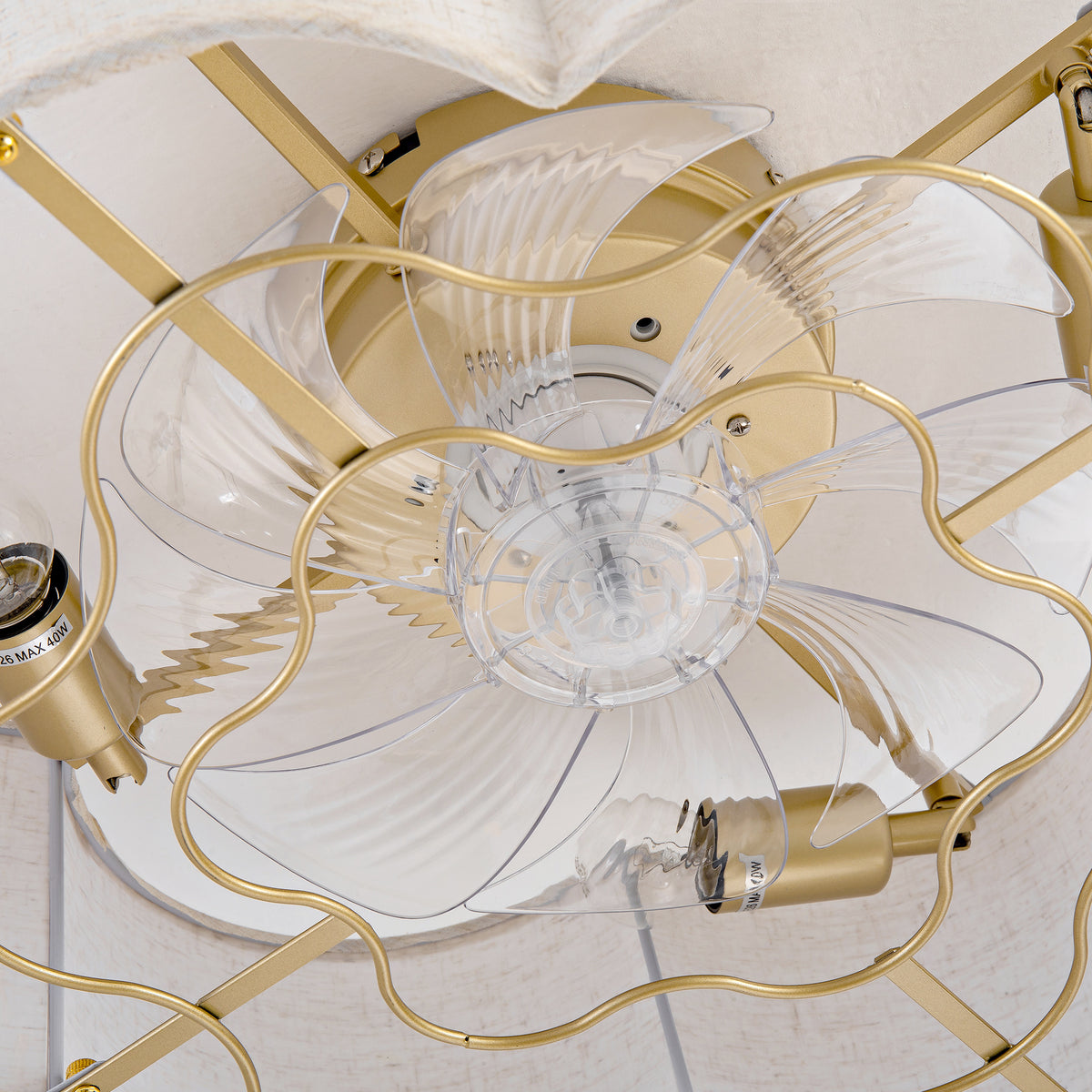 Ventilador de techo de 19 pulgadas moderno, alas de ABS, doble control a través de la app y el mando a distancia, seis velocidades reversibles de configuración del ventilador, ideal para dormitorios y guarderías