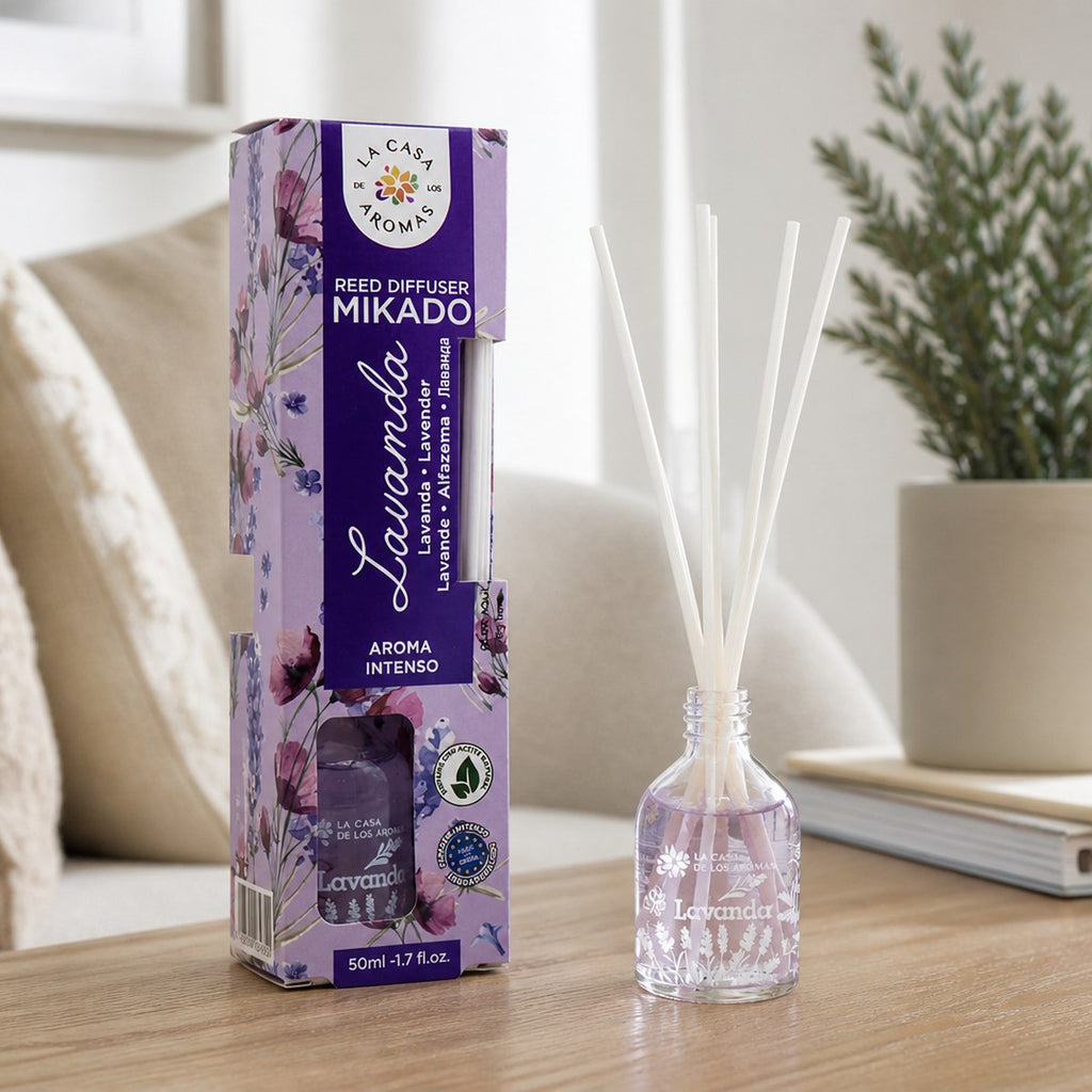 Difusor de Varitas Mikado Lavanda, 50ml de La Casa de los Aromas