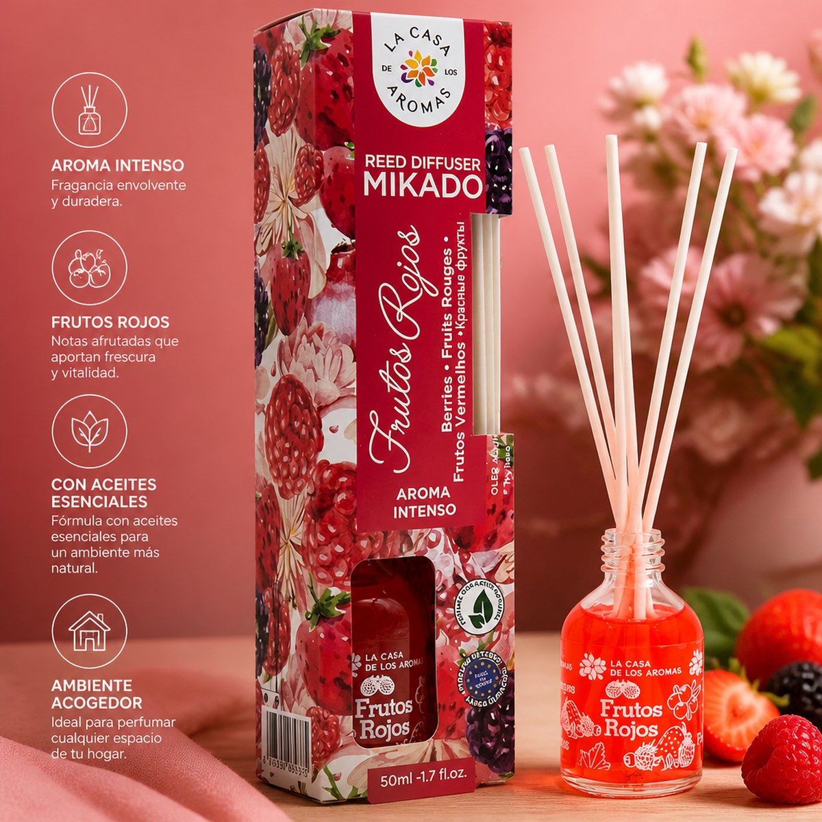 Difusor de Varillas Frutos Rojos