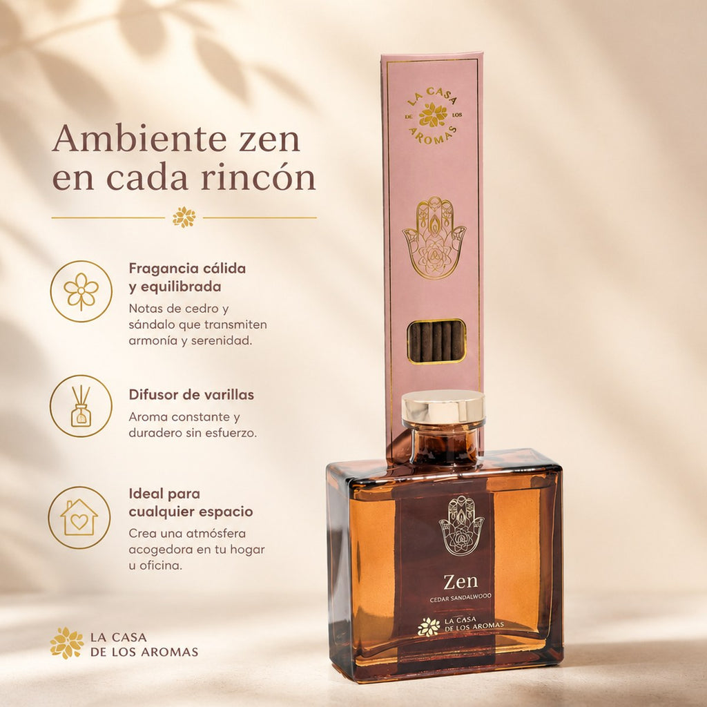 Difusor de Aromas Zen Cedro Sandal de La Casa de los Aromas