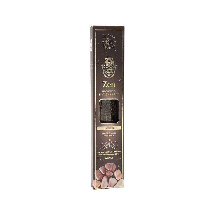 La Casa de Aromas Zen Saffron Incense Sticks with Agate product images and lifestyle scenes