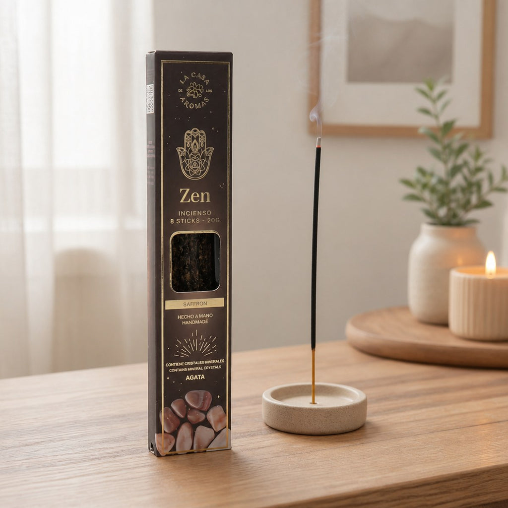 Incienso Zen Azafrán con Ágata de La Casa de Aromas