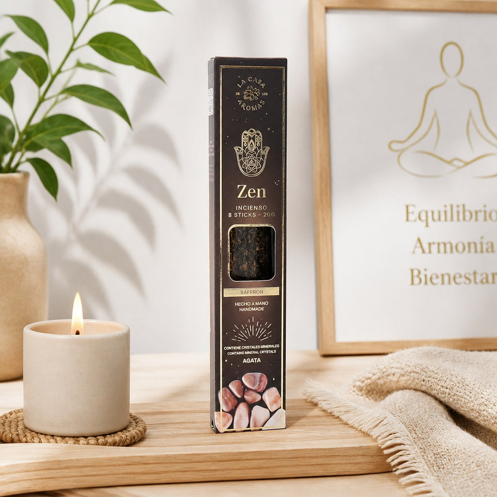 Incienso Zen Azafrán con Ágata de La Casa de Aromas