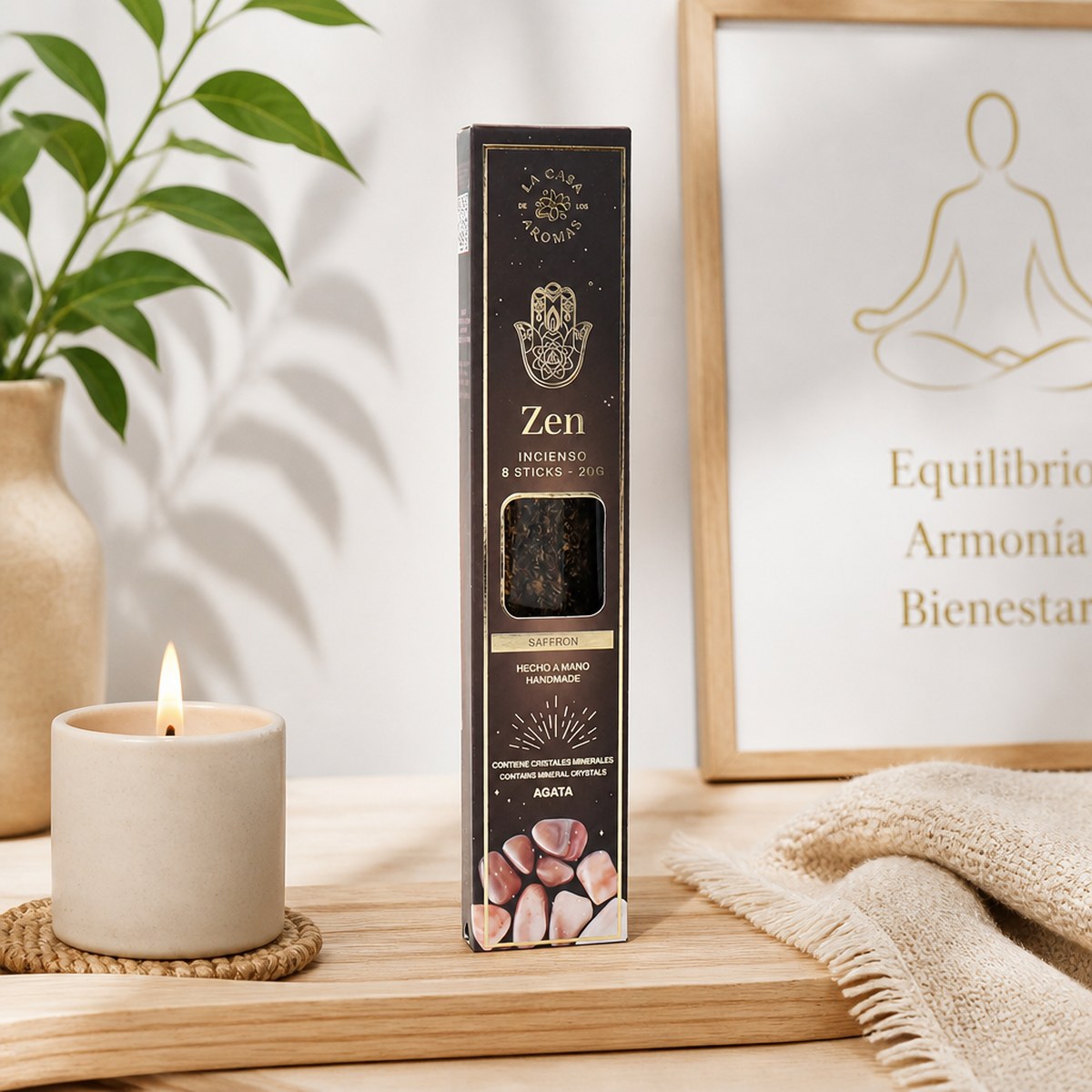 Incienso Zen Azafrán con Ágata de La Casa de Aromas