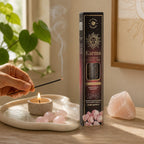 Bastones de Incenso Karma con Cuarzo Rosa