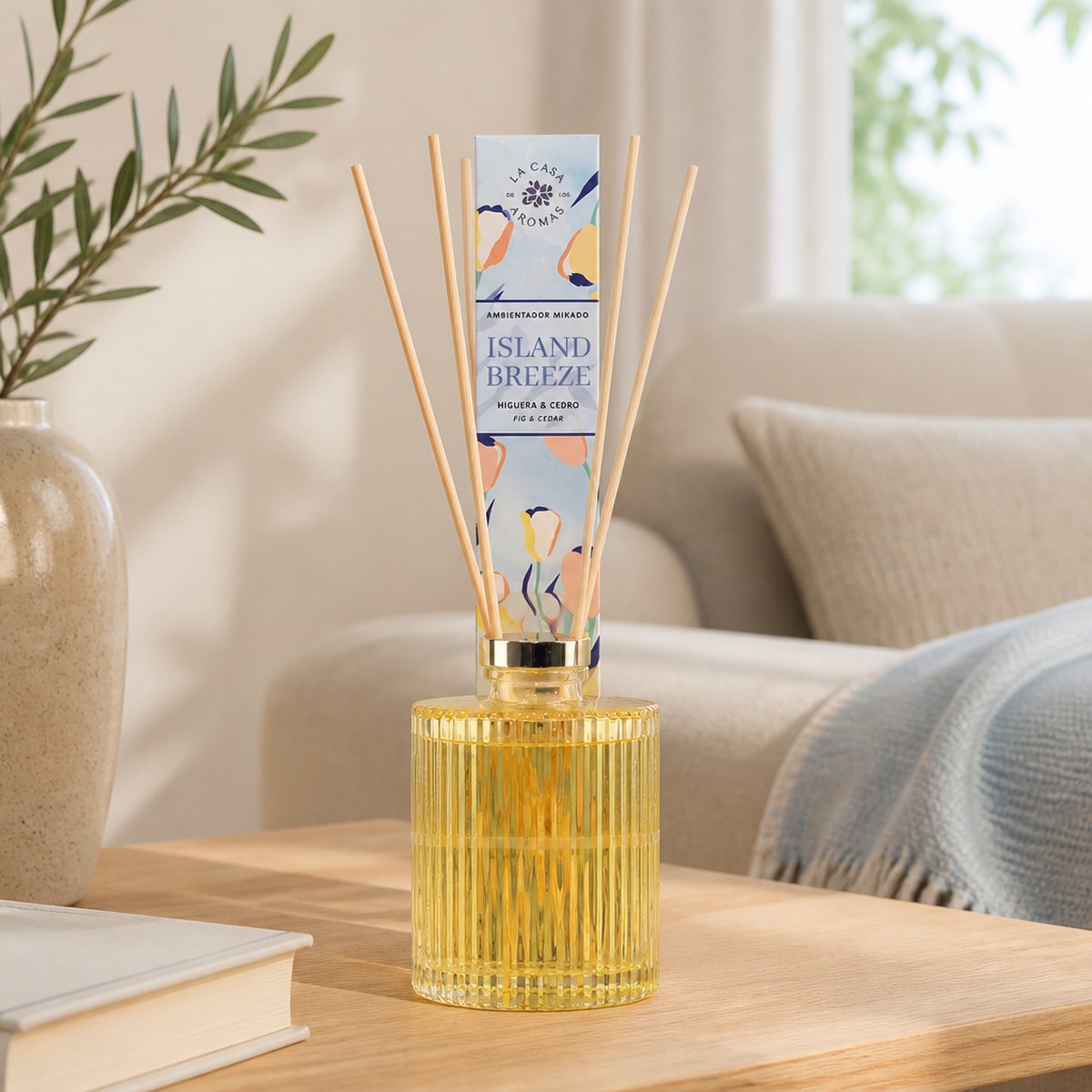 Ambientador Mikado Island Breeze La Casa de los Aromas | 250 ml | Higuera y Cedro | Hogar
