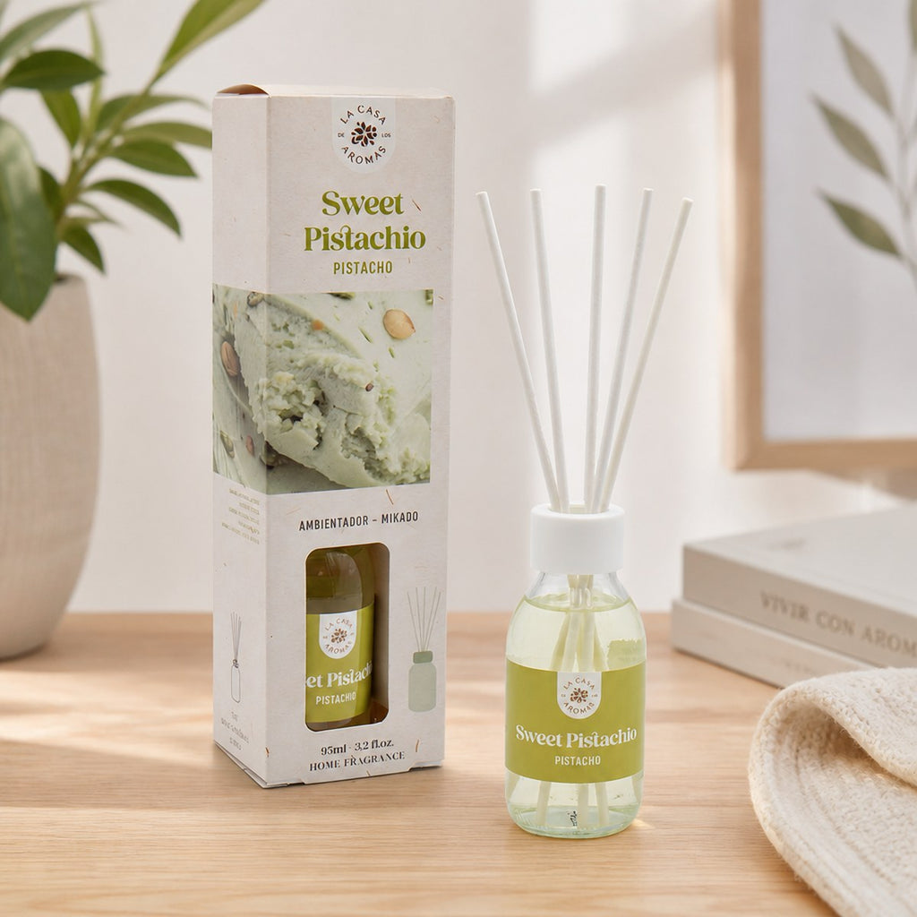 Ambientador Mikado Sweet Pistachio La Casa de los Aromas | 95 ml | Aroma Dulce Pistacho | Hogar