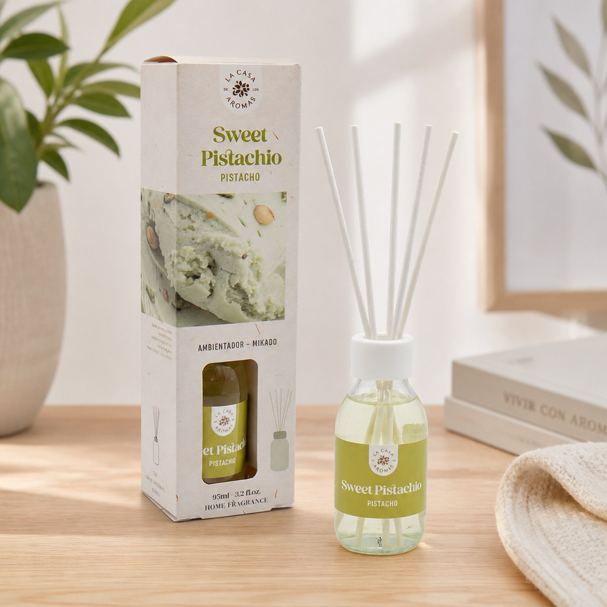 Ambientador Mikado Sweet Pistachio La Casa de los Aromas | 95 ml | Aroma Dulce Pistacho | Hogar