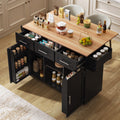 Gran carrito de cocina/armario de 139x46(71)x91,5 cm, cuerpo negro + mesilla de trabajo en madera de alta calidad, mesilla de trabajo plegable, puerta de almacenamiento, ruedas, pies de madera intercambiables, adecuado para comedor, cocina
