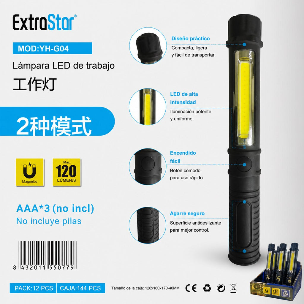 Lámpara LED de trabajo magnética ExtroStar