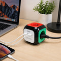 ExtraStar Cube Power Strip with 4 Outlets + 2 USB Ports