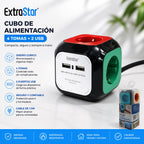 Toma de Poder Cubo 4 Tomas + 2 USB ExtraStar