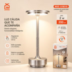 Rechargeable Dimmable LED Desk Lamp - Silver