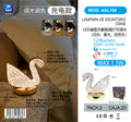 Extrahouse Swan Crystal LED Table Lamp, 3-Color Touch Dimmable product images and lifestyle scenes