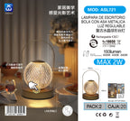Extrahouse Retro Crystal Ball LED Table Lamp with Metal Handle product images and lifestyle scenes
