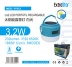 ExtroStar Solar Rechargeable Portable LED Camping Lantern product images and lifestyle scenes