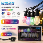 Guirnalda LED RGB ExtraStar, 6.5m, 10 Bombillas
