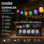 Guirnalda LED RGBW ExtraStar, 6.5m, 10 Bombillas