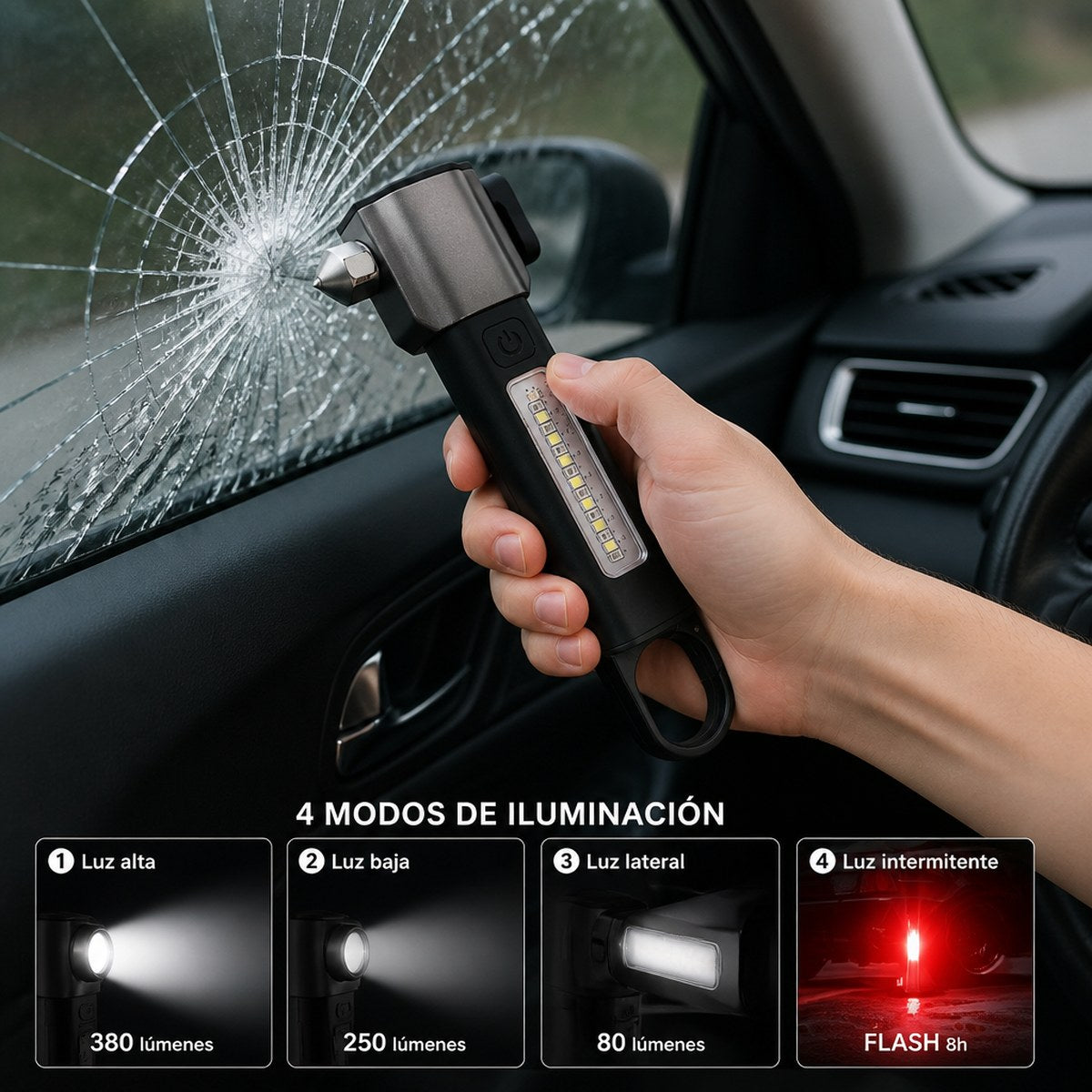 ExtraStar Multifunction Emergency Flashlight, 380LM