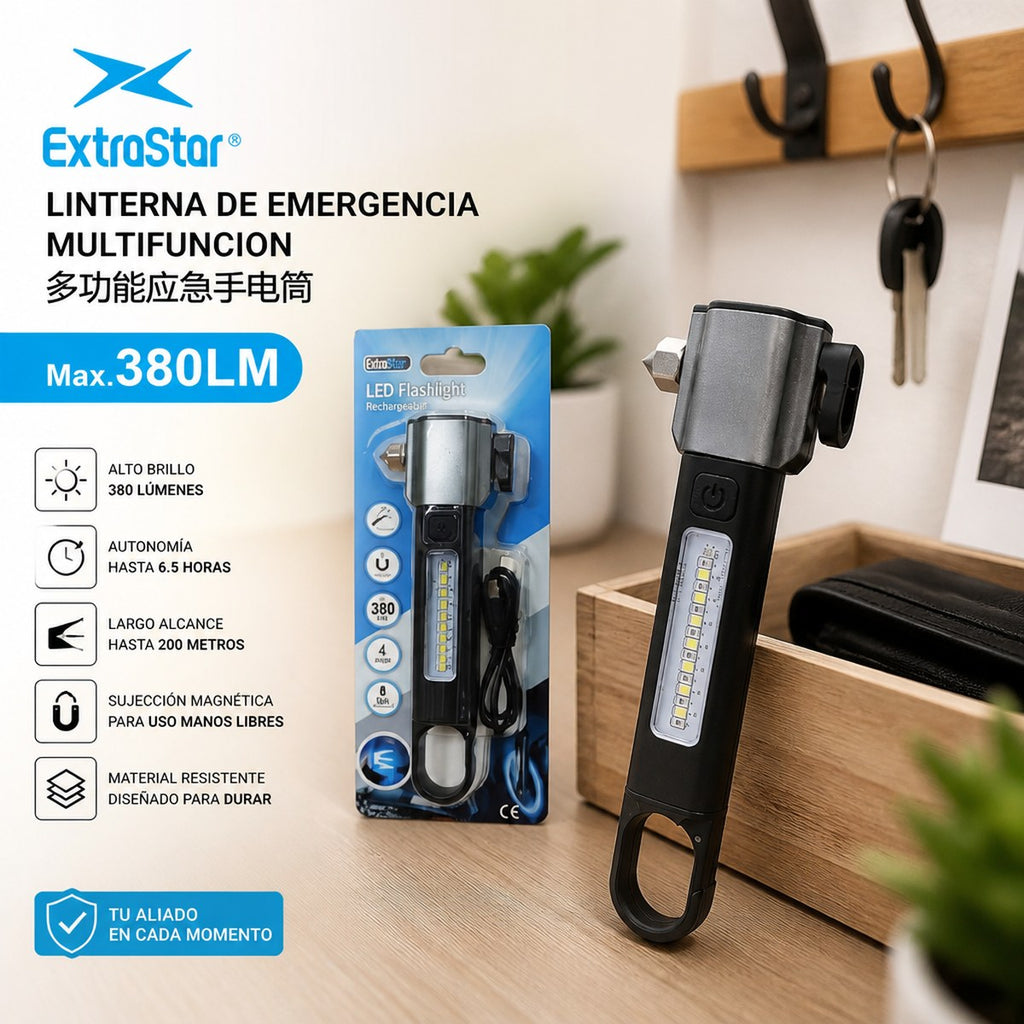 ExtraStar Multifunction Emergency Flashlight, 380LM