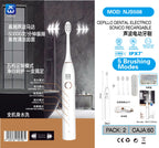 Sonic Electric Toothbrush with 5 Brushing Modes and USB Charging product images and lifestyle scenes