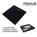 Novus Digital Bathroom Scale, 180kg Capacity, Automatic On/Off product images and lifestyle scenes