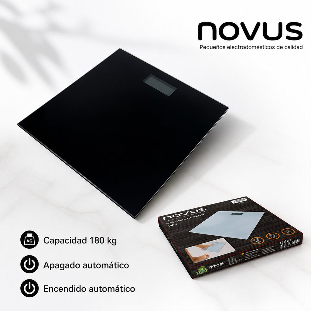 Balanza de baño digital Novus con capacidad de 180 kg