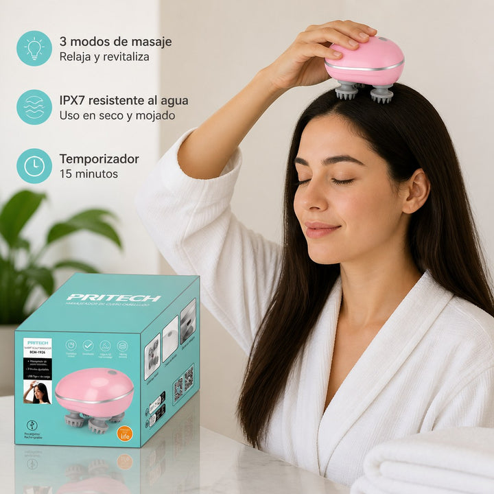 PRITECH Red Electric Scalp Massager
