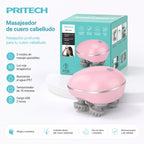 Masajeador de cuero cabelludo eléctrico rojo PRITECH