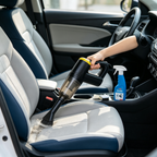 Car Cleaning and Protection Kit - Portable Vacuum + Cover + Cleaner + Air Freshener