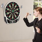 Tablero de dardos electrónico, tablero de dardos con pantalla LCD, 6 dardos, 24 puntas de dardo, 18 juegos, 159 opciones de tiros, para 8 jugadores