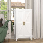 Gabinet de almacenamiento metálico de 2 puertas ajustable para despensa de la cocina, gabinete de despensa con estantes ajustables, todo de acero, para la cocina, el salón, el comedor y la oficina, blanco