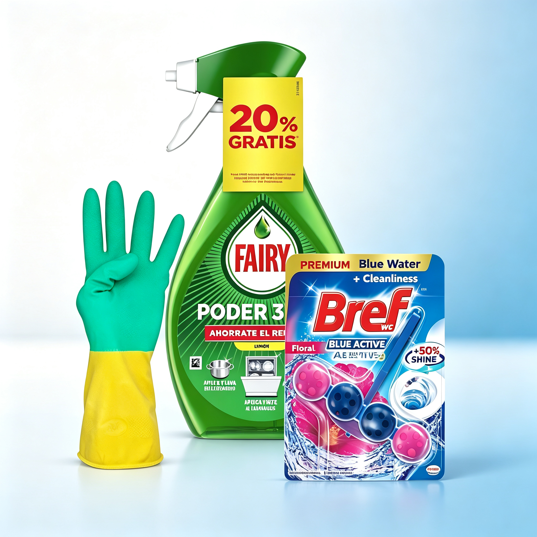 Household Cleaning Kit - Multi-Purpose Spray + Toilet Hanger + Gloves