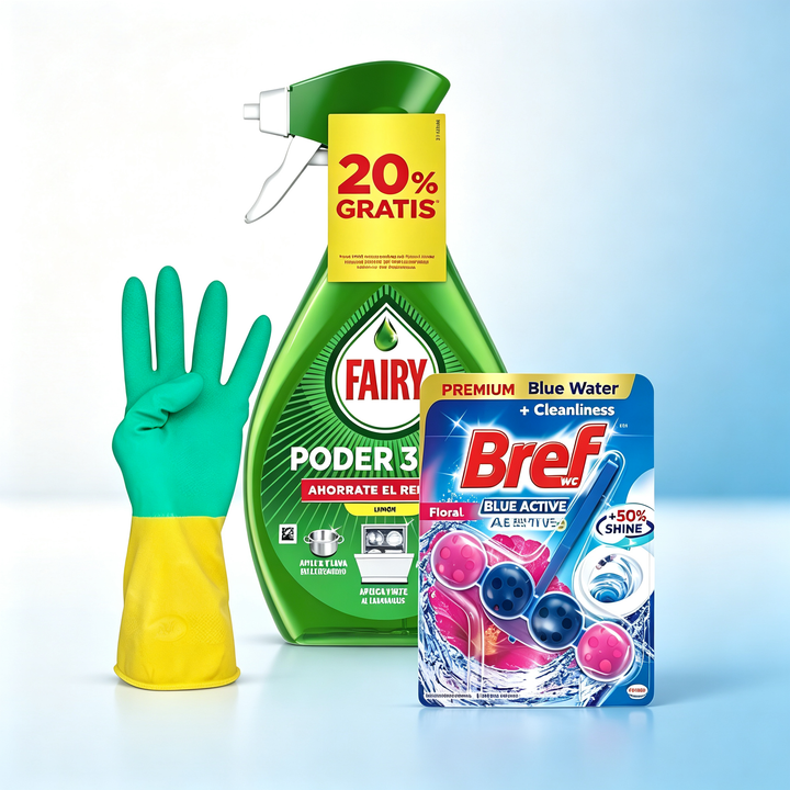 Kit de Limpieza del Hogar - Spray Multiusos + Colgador WC + Guantes