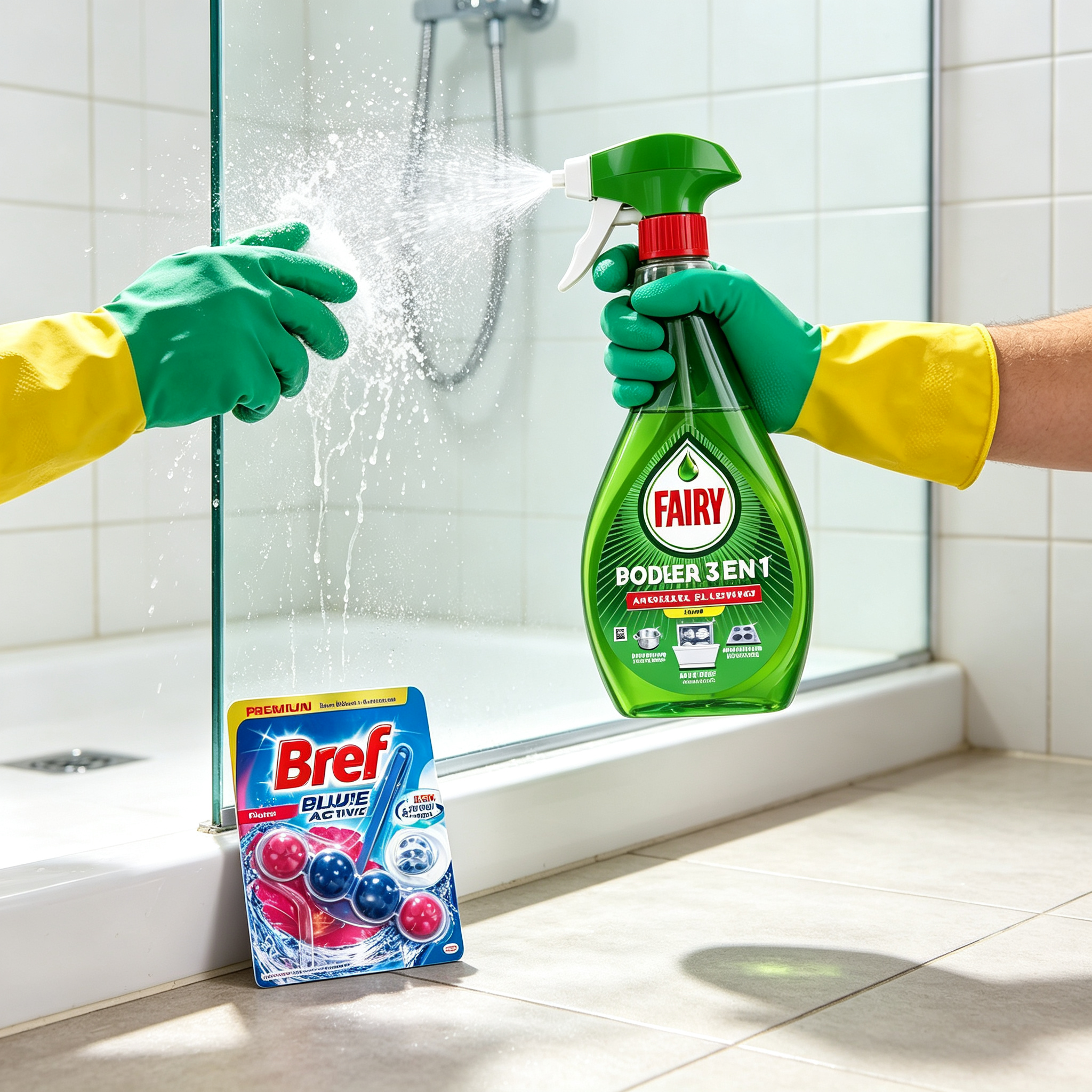 Household Cleaning Kit - Multi-Purpose Spray + Toilet Hanger + Gloves