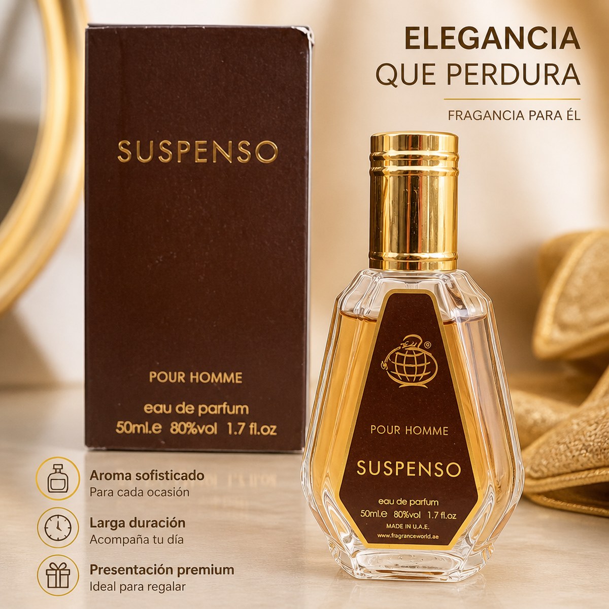 Suspense Pour Homme Eau de Parfum for Men, 50ml