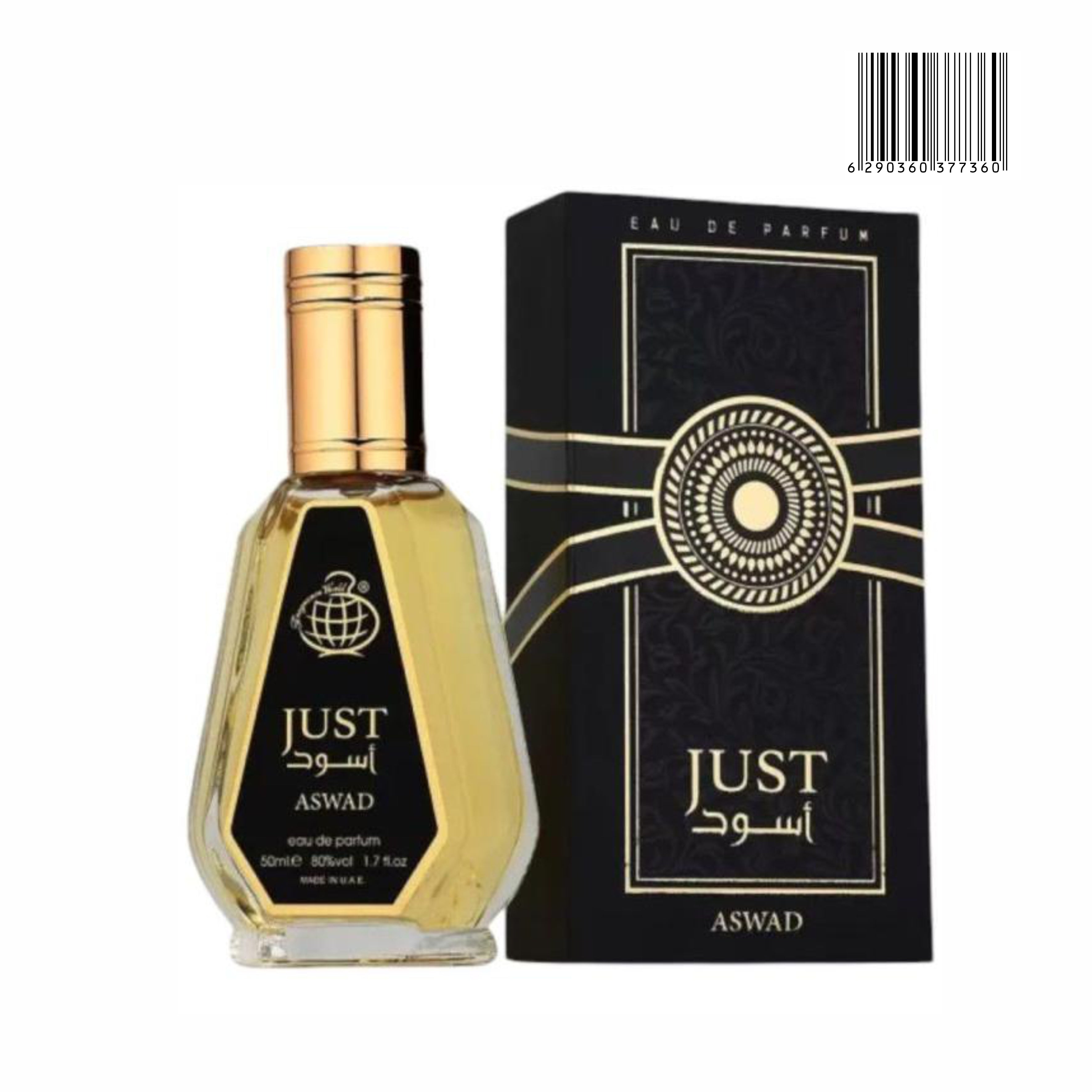Just Aswad Eau de Parfum 50ml product images and lifestyle scenes