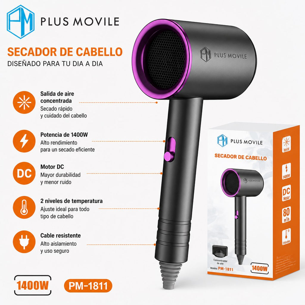 Hair Dryer Fashion PLUS MOBILE 1400W