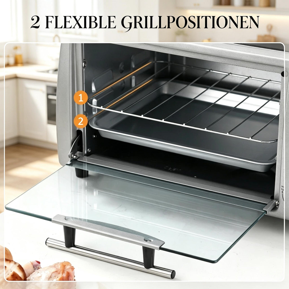 Horno de mesa compacto, Mini horno, Horno de cocina práctico (solo con horno de mesa)