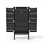 Gabinete de cocina de 120X59X30cm, gabinete, bufete, gabinete de almacenamiento de dos puertas con capacidad para colgar la puerta, gabinete de almacenamiento en estilo vintage, ideal para la cocina, comedor, salón y pasillo