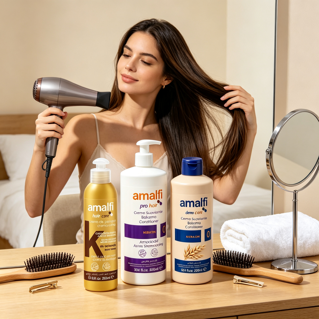 Set Cuidado Capilar 3 en 1 - Crema para Peinar con Keratina + Acondicionador con Keratina 900ml + Acondicionador con Avena