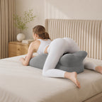 Kissen para parejas – Kissen de amor 27° Kissen íntimos & Kissen eróticos con punta Memory-Schaum 27 grados Kissen para sexo, lavable, Kissen para pareja, gris