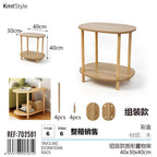 KmtStyle Round Wooden Display Rack 40x30x40cm product images and lifestyle scenes